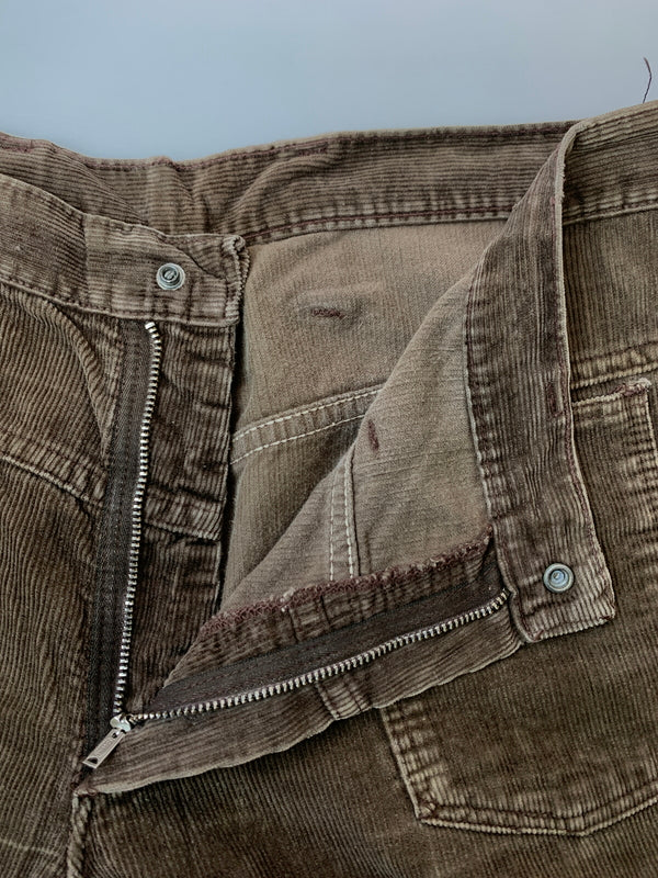 【現状渡し品】【メンズ】 WRANGLER ラングラー 70S CORDUROY PANTS コーデュロイパンツ ボトムス フレアパンツ ヴィンテージ 157-260711-AS-28-min サイズ：18 カラー：ブラウン 万代Net店