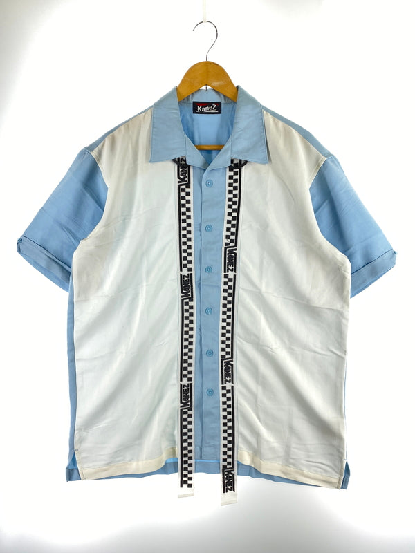 【中古品】【メンズ】 KANEZ ケインズ SS SHIRT ショートスリーブ 半袖シャツ メンズ トップス 142-260710-em-35-min カラー：サックスブルー/ホワイト 万代Net店