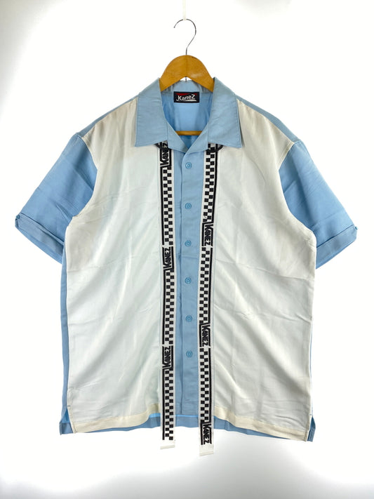 【中古品】【メンズ】 KANEZ ケインズ SS SHIRT ショートスリーブ 半袖シャツ メンズ トップス 142-260710-em-35-min カラー：サックスブルー/ホワイト 万代Net店