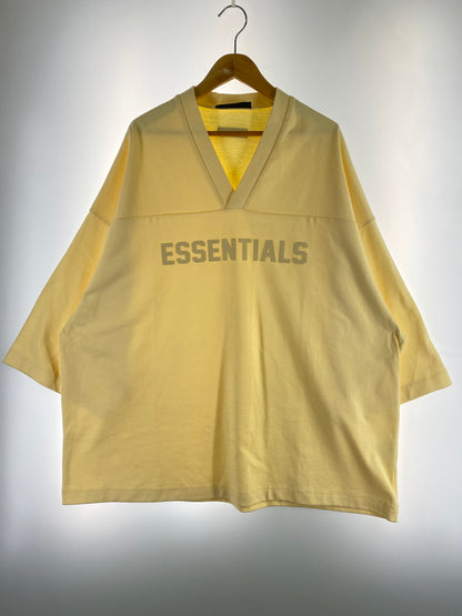 【中古品】【メンズ】 FEAR OF GOD ESSENTIALS フィア オブ ゴッド エッセンシャルズ FOOT BALL TEE フットボール Vネック Tシャツ メンズ トップス 142-260710-em-34-min サイズ：L カラー：イエロー 万代Net店
