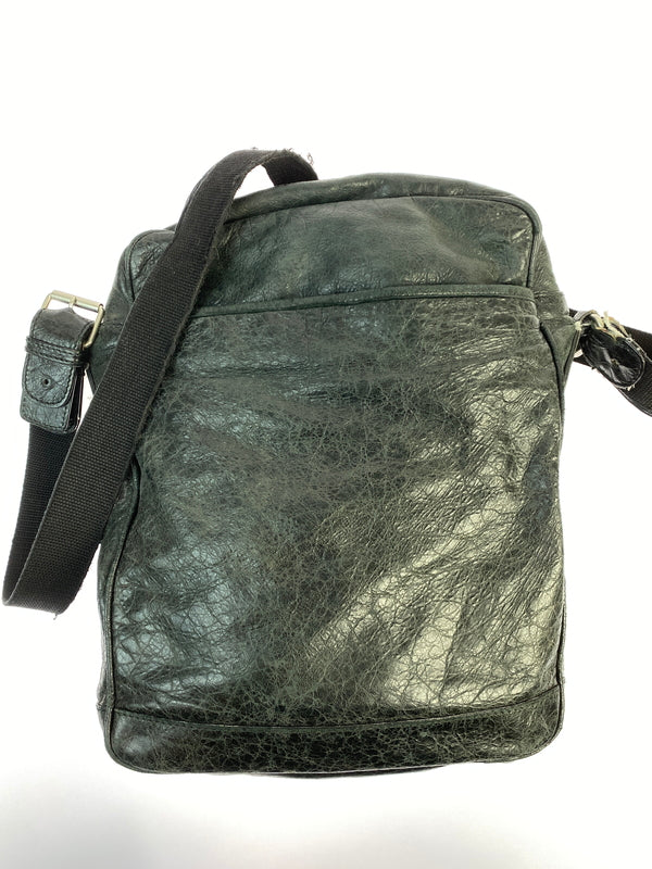 【現状渡し品】【メンズ】 BALENCIAGA バレンシアガ 272862 1075 LEATHER SHOULDER BAG ショルダーバッグ カバン 180-260711-AS-70-min カラー：ブラック 万代Net店