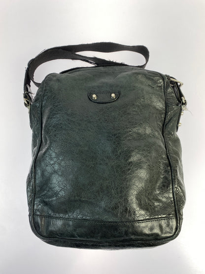 【現状渡し品】【メンズ】 BALENCIAGA バレンシアガ 272862 1075 LEATHER SHOULDER BAG ショルダーバッグ カバン 180-260711-AS-70-min カラー：ブラック 万代Net店