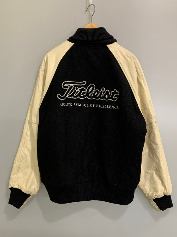 【中古品】【メンズ】 TITLEIST タイトリスト STADIUM JACKET スタジアムジャケット メンズ アウター スタジャン 146-260710-em-52-min サイズ：L カラー：ブラック/アイボリー 万代Net店