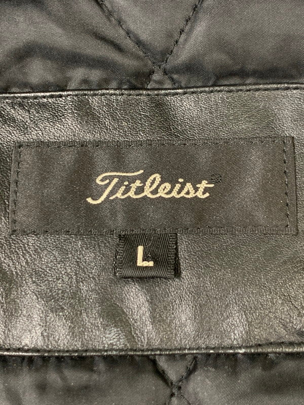 【中古品】【メンズ】 TITLEIST タイトリスト STADIUM JACKET スタジアムジャケット メンズ アウター スタジャン 146-260710-em-52-min サイズ：L カラー：ブラック/アイボリー 万代Net店