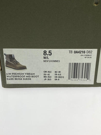 【中古品】【メンズ】 TIMBERLAND ティンバーランド 6INCH PREMIUM VIBRAM WATERPROOF MID BOOT A2624 6インチ プレミアム ウォータープルーフ ブーツ 靴 164-260709-yn-36-min サイズ：26.5cm カラー：DARK BEIGE SUEDE 万代Net店