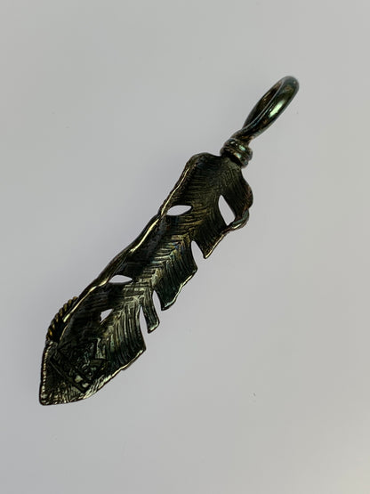 【中古品】【メンズ】 SAAD サード FEATHER TURQUOISE NECKLESS フェザー ターコイズ ネックレス トップ メンズ アクセサリー ペンダントトップ 191-260709-hu-24-min カラー：シルバー 万代Net店
