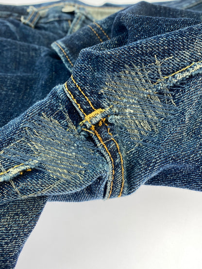 【現状渡し品】【メンズ】 DENIME ドゥニーム オフセットベルトループ DENIM PANTS デニムパンツ メンズ ボトムス ジーパン ジーンズ 156-260710-em-43-min カラー：インディゴブルー 万代Net店