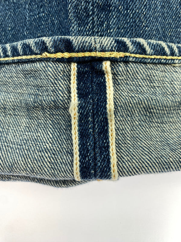 【現状渡し品】【メンズ】 DENIME ドゥニーム 紙パッチ 赤耳 DENIM PANTS デニムパンツ メンズ ボトムス ジーンズ ジーパン 156-260710-em-42-min カラー：インディゴブルー 万代Net店