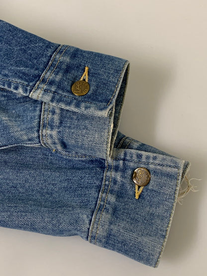 【中古品】【メンズ】 LEE リー DENIM JACKET 220J 80'S デニム ジャケット 80年代 ヴィンテージ メンズ アウター Gジャン 146-260710-em-58-min サイズ：38 カラー：インディゴブルー 万代Net店