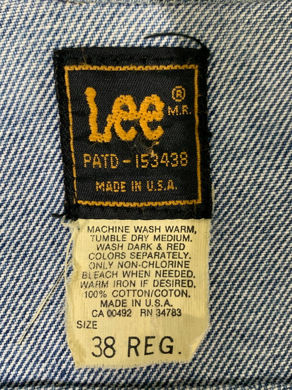 【中古品】【メンズ】 LEE リー DENIM JACKET 220J 80'S デニム ジャケット 80年代 ヴィンテージ メンズ アウター Gジャン 146-260710-em-58-min サイズ：38 カラー：インディゴブルー 万代Net店