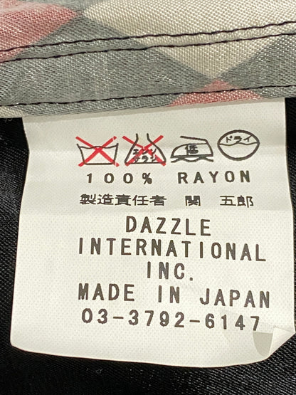 【中古品】【メンズ】 DRY BONES ドライボーンズ ダイヤモンドパターン レーヨンシャツ 50年代風 メンズ トップス ダイヤ柄 長袖 145-260710-em-82-min サイズ：M カラー：ブラック 万代Net店