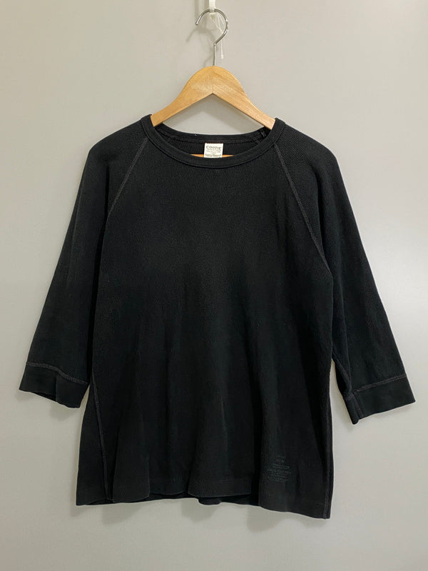 【中古品】【メンズ】 COOTIE クーティー CREWNECK CUT-AND-SEW クルーネック カットソー メンズ トップス 長袖 丸首 142-260710-em-83-min サイズ：L カラー：ブラック 万代Net店