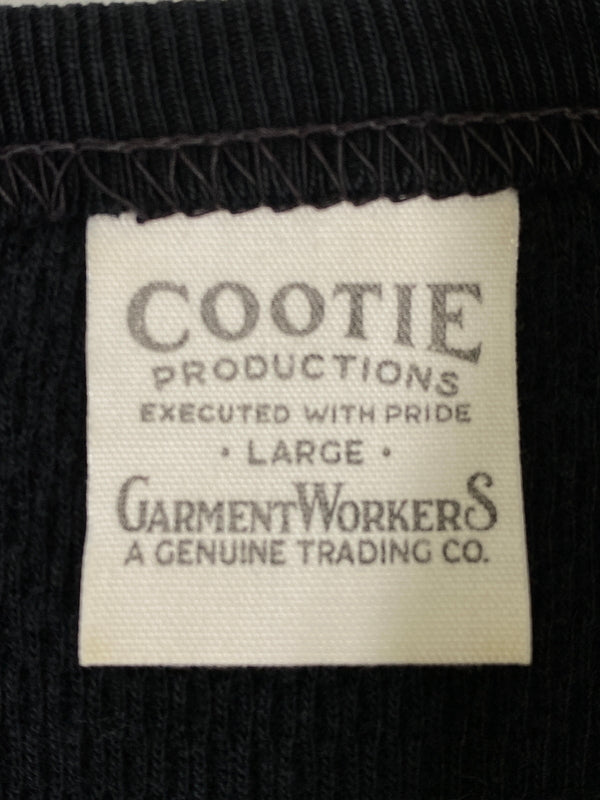 【中古品】【メンズ】 COOTIE クーティー CREWNECK CUT-AND-SEW クルーネック カットソー メンズ トップス 長袖 丸首 142-260710-em-83-min サイズ：L カラー：ブラック 万代Net店