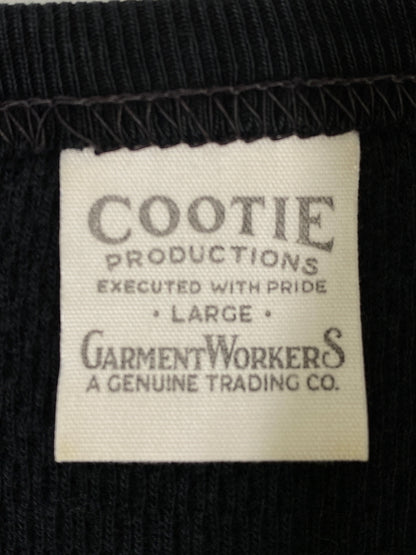 【中古品】【メンズ】 COOTIE クーティー CREWNECK CUT-AND-SEW クルーネック カットソー メンズ トップス 長袖 丸首 142-260710-em-83-min サイズ：L カラー：ブラック 万代Net店