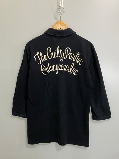 【中古品】【メンズ】 WACKO MARIA S/S POLO SHIRT ショートスリーブ ポロシャツ メンズ トップス 刺繍 142-260710-em-81-min サイズ：L カラー：ブラック 万代Net店