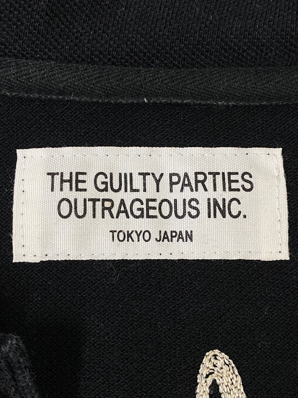 【中古品】【メンズ】 WACKO MARIA S/S POLO SHIRT ショートスリーブ ポロシャツ メンズ トップス 刺繍 142-260710-em-81-min サイズ：L カラー：ブラック 万代Net店