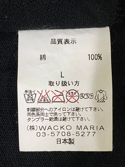 【中古品】【メンズ】 WACKO MARIA S/S POLO SHIRT ショートスリーブ ポロシャツ メンズ トップス 刺繍 142-260710-em-81-min サイズ：L カラー：ブラック 万代Net店