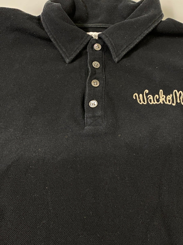 【中古品】【メンズ】 WACKO MARIA S/S POLO SHIRT ショートスリーブ ポロシャツ メンズ トップス 刺繍 142-260710-em-81-min サイズ：L カラー：ブラック 万代Net店