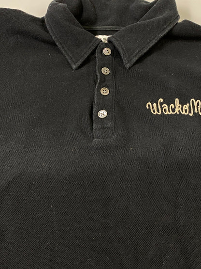 【中古品】【メンズ】 WACKO MARIA S/S POLO SHIRT ショートスリーブ ポロシャツ メンズ トップス 刺繍 142-260710-em-81-min サイズ：L カラー：ブラック 万代Net店