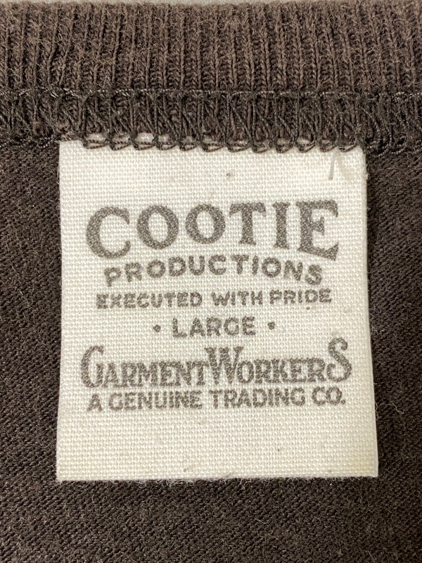 【中古品】【メンズ】 COOTIE クーティー CROSS BONE S/S TEE クロスボーン ショートスリーブ Tシャツ 長袖 メンズ トップス ロンT 142-260710-em-80-min サイズ：L カラー：ダークブラウン 万代Net店