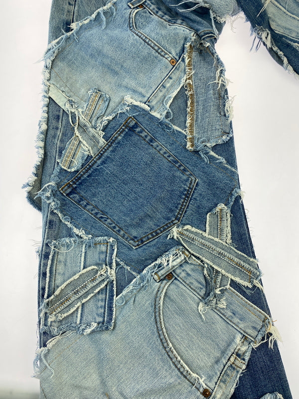 【中古品】【メンズ】 RICA LEWIS リカ ルイス リメイクデニム ジーンズ デニムパンツ メンズ ボトムス 153-260710-em-46-min カラー：インディゴブルー 万代Net店