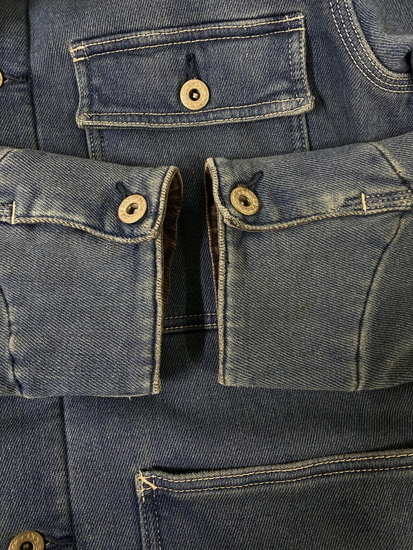 【中古品】【メンズ】 FOB FACTORY エフオービーファクトリー BLANKET DENIM COVERALL F2385 ブランケット デニム カバーオール アウター 145-260707-yn-01-min サイズ：L カラー：インディゴ 万代Net店