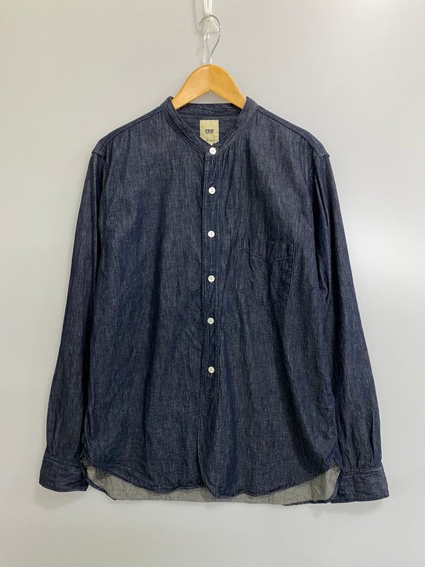 【中古品】【メンズ】 FOB FACTORY エフオービーファクトリー デニムバンドカラーシャツ F3470 長袖シャツ メンズ トップス 145-260710-em-78-min サイズ：4 カラー：インディゴブルー 万代Net店