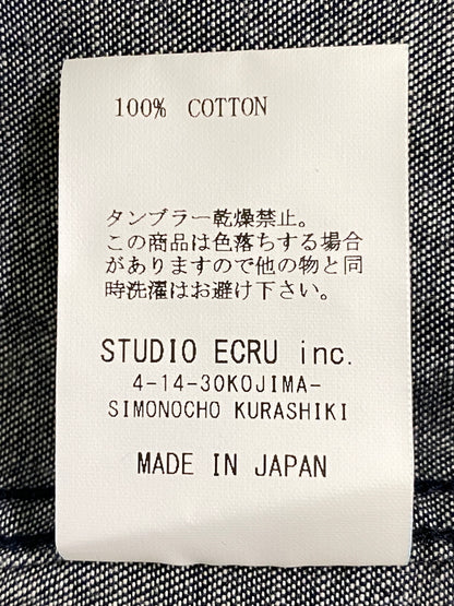 【中古品】【メンズ】 FOB FACTORY エフオービーファクトリー デニムバンドカラーシャツ F3470 長袖シャツ メンズ トップス 145-260710-em-78-min サイズ：4 カラー：インディゴブルー 万代Net店