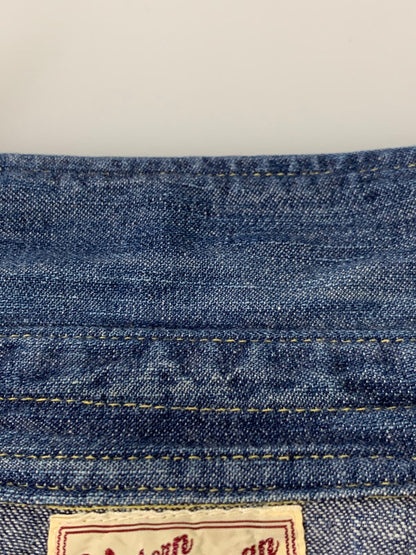 【中古品】【メンズ】 JOE MCCOY ジョーマッコイ LOT.107 DENIM WESTERN SHIRT デニムウエスタンシャツ メンズ 長袖シャツ トップス 145-260710-em-56-min サイズ：15 カラー：インディゴブルー 万代Net店