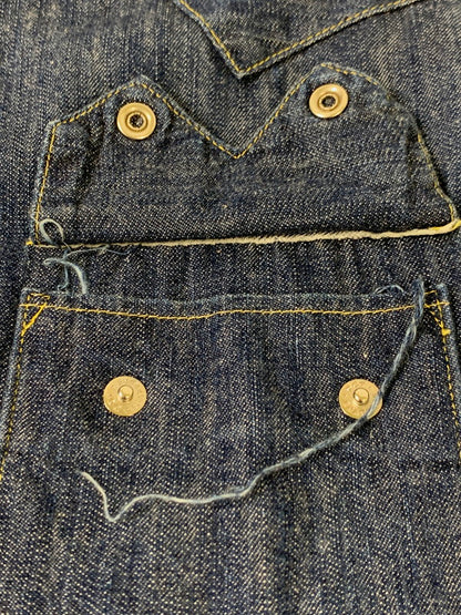 【中古品】【メンズ】 JOE MCCOY ジョーマッコイ LOT.107 DENIM WESTERN SHIRT デニムウエスタンシャツ メンズ 長袖シャツ トップス 145-260710-em-56-min サイズ：15 カラー：インディゴブルー 万代Net店