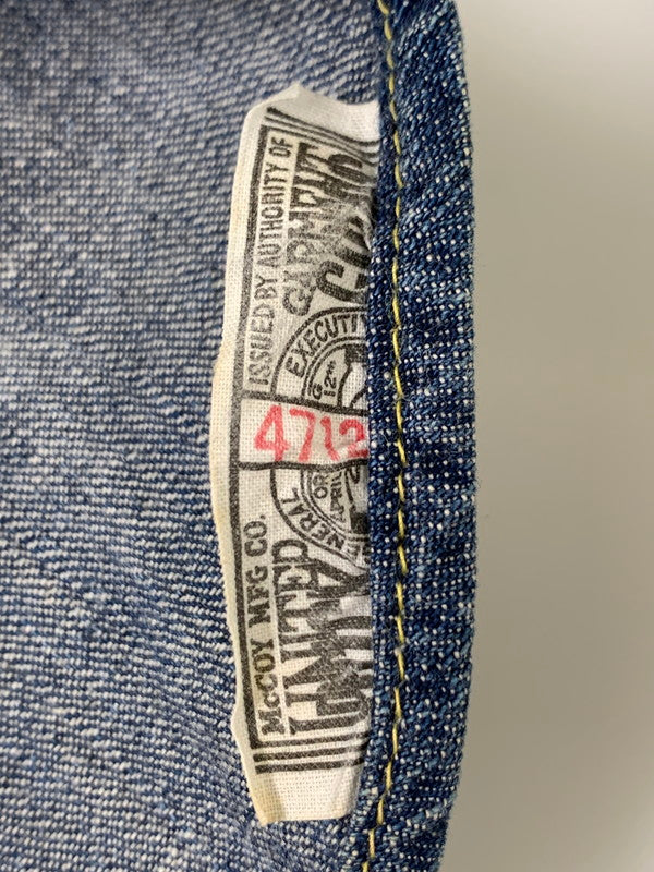 【中古品】【メンズ】 JOE MCCOY ジョーマッコイ LOT.107 DENIM WESTERN SHIRT デニムウエスタンシャツ メンズ 長袖シャツ トップス 145-260710-em-56-min サイズ：15 カラー：インディゴブルー 万代Net店
