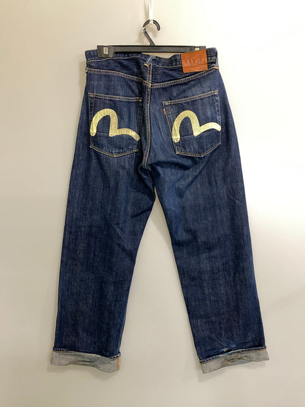 【中古品】【メンズ】 EVISU エヴィス NO.2 2001 DENIM PANTS デニムパンツ メンズ ボトムス ジーパン ジーンズ カモメ 156-260710-em-75-min サイズ：W34×L35 カラー：インディゴブルー 万代Net店
