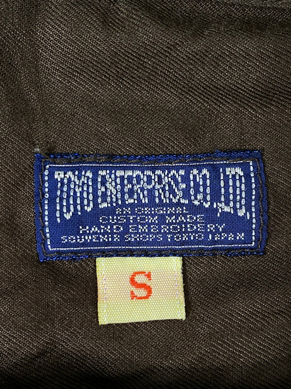【現状渡し品】【メンズ】 東洋エンタープライズ SUKA SHIRT TT31288 スカシャツ 半袖シャツ 虎 刺繍 メンズ トップス 145-260710-em-74-min サイズ：S カラー：ブラウン 万代Net店