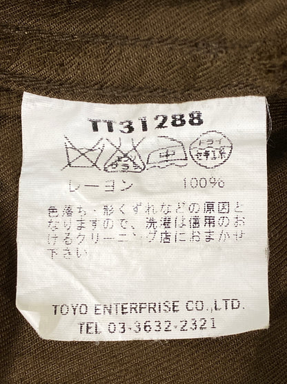 【現状渡し品】【メンズ】 東洋エンタープライズ SUKA SHIRT TT31288 スカシャツ 半袖シャツ 虎 刺繍 メンズ トップス 145-260710-em-74-min サイズ：S カラー：ブラウン 万代Net店