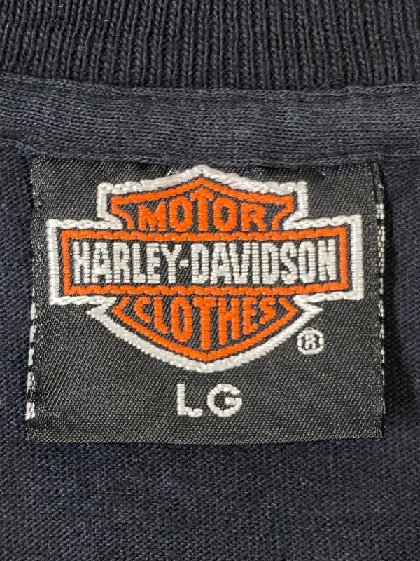 【中古品】【メンズ】 HARLEY DAVIDSON ハーレーダビッドソン 90S EAGLE PRINT TEE 90年代 イーグルプリント 半袖Tシャツ メンズ トップス 146-260710-em-69-min サイズ：L カラー：ブラック 万代Net店