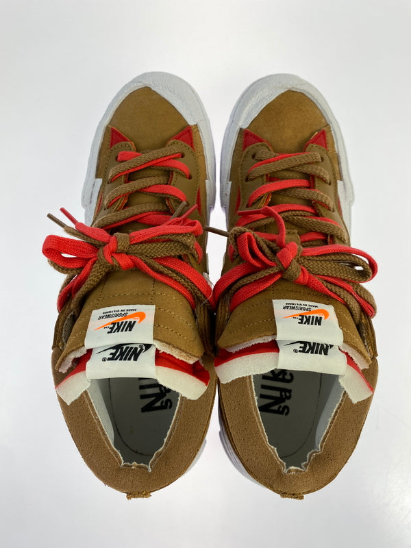 【中古美品】【メンズ】 NIKE ナイキ BLAZER LOW / SACAI DD1877-200 ブレーザーロー サカイ スニーカー 靴 160-260709-yn-26-min サイズ：27.5cm US9.5 カラー：T BRITISH TAN/UNIVERSITY RED 万代Net店