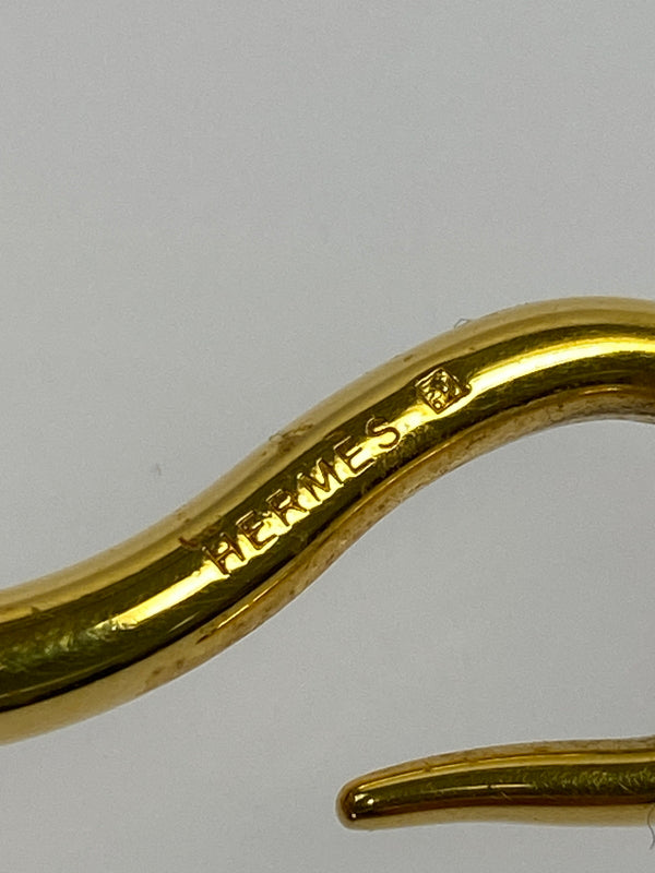 【中古品】【レディース】 HERMES エルメス レザーチョーカー アクセサリー 182-260711-AS-66-min カラー：ブラウン 万代Net店