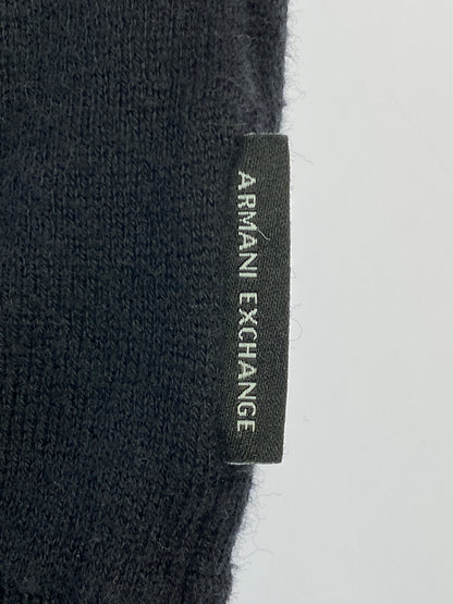 【中古品】【メンズ】 ARMANI EXCHANGE アルマーニエクスチェンジ LOGO SWEATER ロゴ セーター メンズ トップス ニット 長袖 141-260710-em-30-min サイズ：M カラー：ブラック 万代Net店