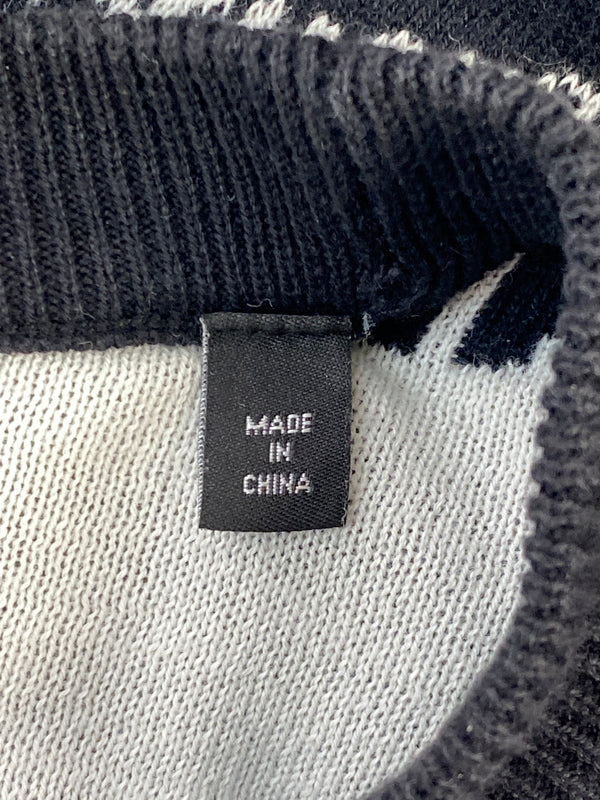 【中古品】【メンズ】 ARMANI EXCHANGE アルマーニエクスチェンジ LOGO SWEATER ロゴ セーター メンズ トップス ニット 長袖 141-260710-em-30-min サイズ：M カラー：ブラック 万代Net店