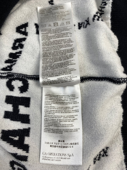 【中古品】【メンズ】 ARMANI EXCHANGE アルマーニエクスチェンジ LOGO SWEATER ロゴ セーター メンズ トップス ニット 長袖 141-260710-em-30-min サイズ：M カラー：ブラック 万代Net店