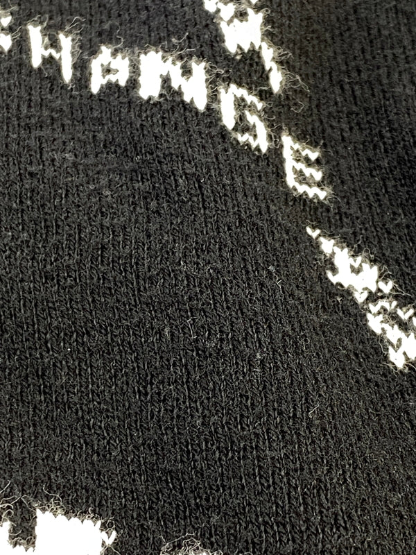 【中古品】【メンズ】 ARMANI EXCHANGE アルマーニエクスチェンジ LOGO SWEATER ロゴ セーター メンズ トップス ニット 長袖 141-260710-em-30-min サイズ：M カラー：ブラック 万代Net店
