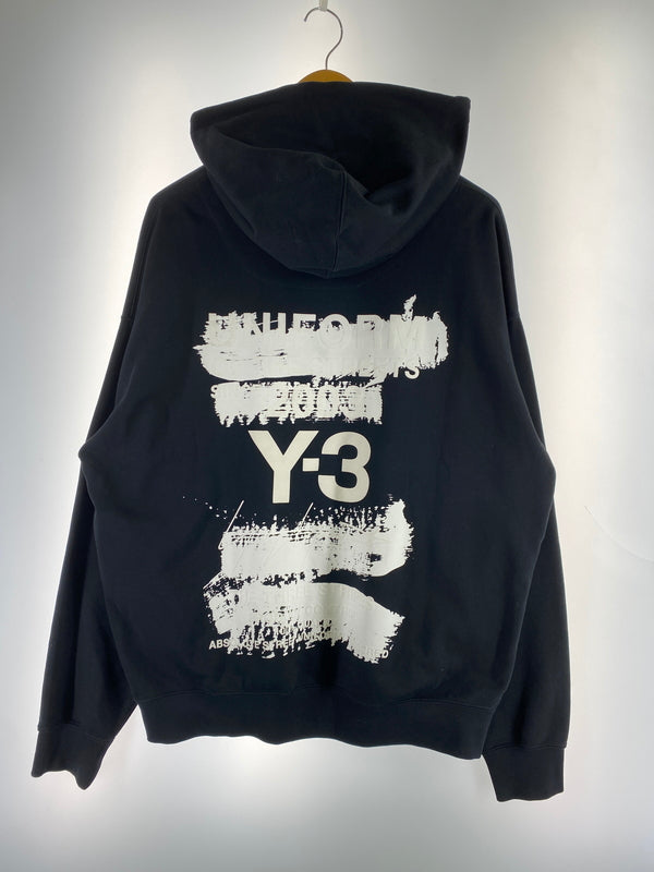 【中古品】【メンズ】 Y-3 ワイスリー LOGO GRAPHIC HOODIE ロゴ グラフィック フーディー メンズ トップス パーカ 長袖 140-260710-em-25-min サイズ：M カラー：ブラック 万代Net店