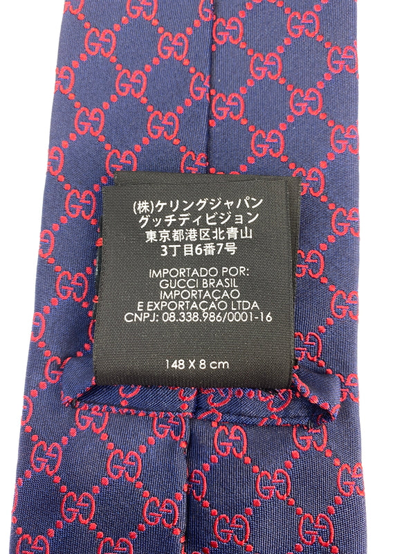 【中古品】【メンズ】 GUCCI グッチ GG柄ネクタイ 小物 183-260711-AS-69-min カラー：ネイビー 万代Net店