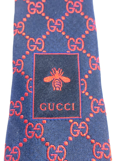 【中古品】【メンズ】 GUCCI グッチ GG柄ネクタイ 小物 183-260711-AS-69-min カラー：ネイビー 万代Net店