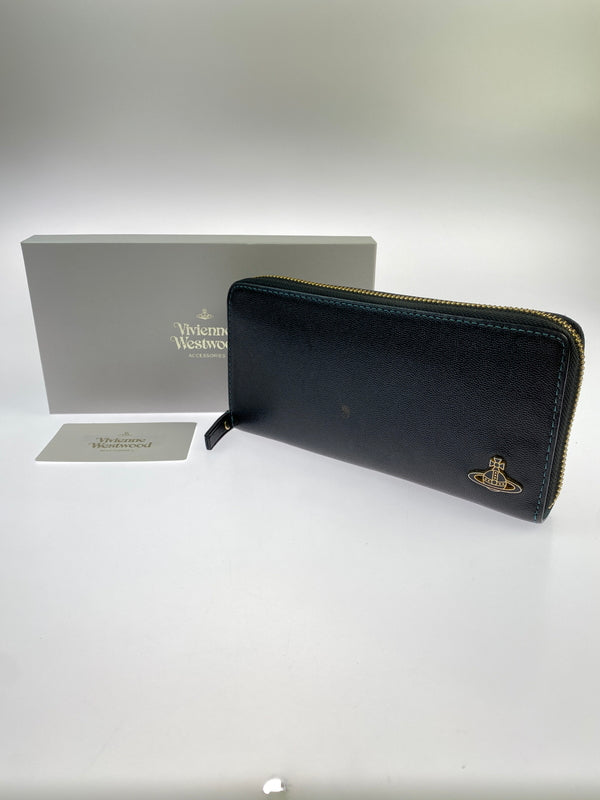【中古品】【メンズ/レディース】 VIVIENNE WESTWOOD ヴィヴィアン ウエストウッド ラウンドファスナー長財布 VWK886 200-260713-KS-24-min カラー：ブラック 万代Net店