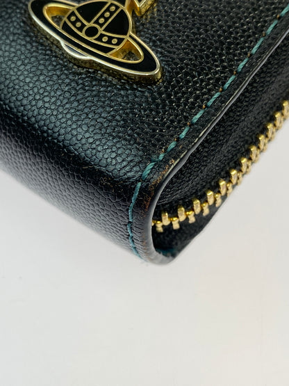 【中古品】【メンズ/レディース】 VIVIENNE WESTWOOD ヴィヴィアン ウエストウッド ラウンドファスナー長財布 VWK886 200-260713-KS-24-min カラー：ブラック 万代Net店