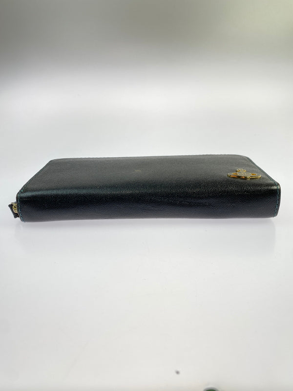 【中古品】【メンズ/レディース】 VIVIENNE WESTWOOD ヴィヴィアン ウエストウッド ラウンドファスナー長財布 VWK886 200-260713-KS-24-min カラー：ブラック 万代Net店