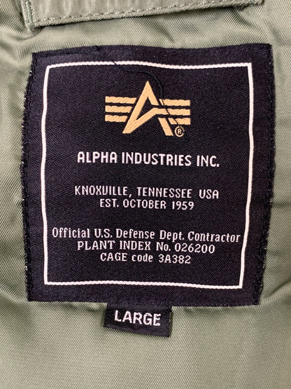 【中古品】【メンズ】 ALPHA INDUSTRIES アルファ インダストリーズ N-3B FLIGHT JACKET 20024-21 フライトジャケット メンズ アウター ミリタリー ジャケット 防寒 145-260710-em-21-min サイズ：L カラー：モスグリーン 万代Net店