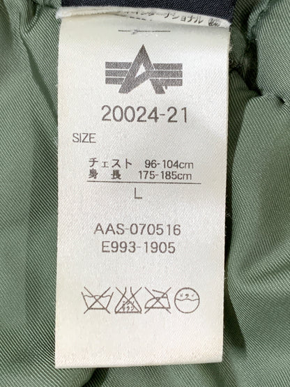 【中古品】【メンズ】 ALPHA INDUSTRIES アルファ インダストリーズ N-3B FLIGHT JACKET 20024-21 フライトジャケット メンズ アウター ミリタリー ジャケット 防寒 145-260710-em-21-min サイズ：L カラー：モスグリーン 万代Net店
