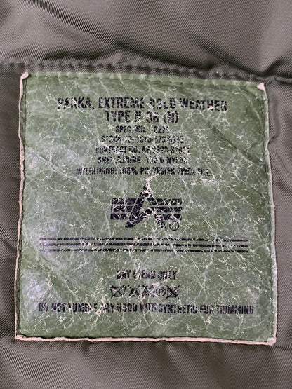 【中古品】【メンズ】 ALPHA INDUSTRIES アルファ インダストリーズ N-3B FLIGHT JACKET 20024-21 フライトジャケット メンズ アウター ミリタリー ジャケット 防寒 145-260710-em-21-min サイズ：L カラー：モスグリーン 万代Net店